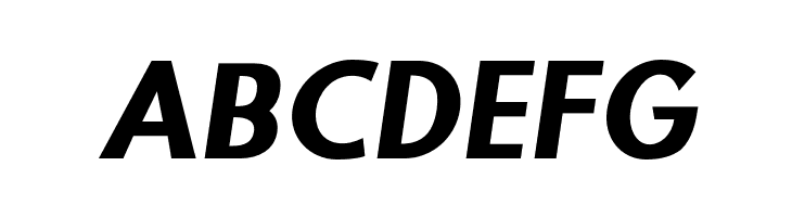 ABCDEFG Step Down Oblique Font