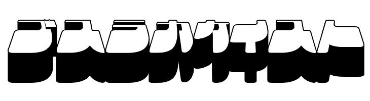 Frigate Katakana - 3D  Free Fonts Download