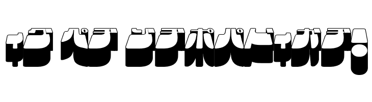 Frigate Katakana - 3D  Free Fonts Download