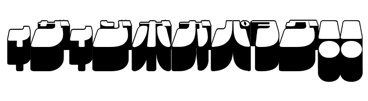 Frigate Katakana - 3D  Free Fonts Download