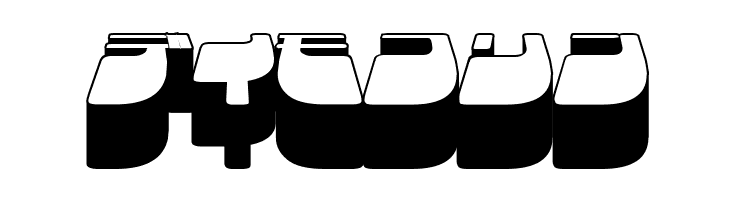 Frigate Katakana - 3D  Free Fonts Download