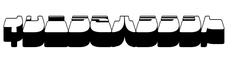 Frigate Katakana - 3D  Free Fonts Download
