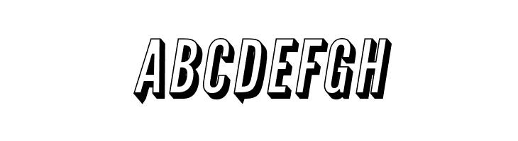 Warsaw Gothic Shadow Oblique  Free Fonts Download