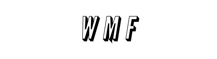 Warsaw Gothic Shadow Oblique  Free Fonts Download