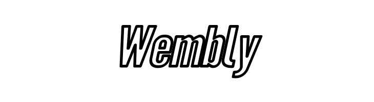 Warsaw Gothic Extended Outline Oblique  Free Fonts Download