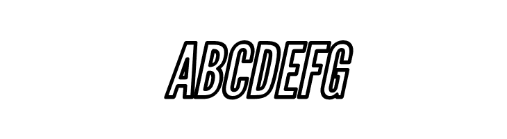 Warsaw Gothic Outline Oblique  Free Fonts Download