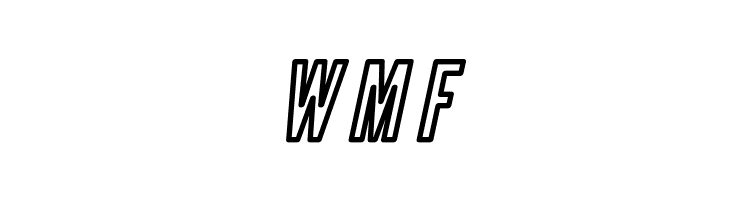 Warsaw Gothic Outline Oblique  Free Fonts Download