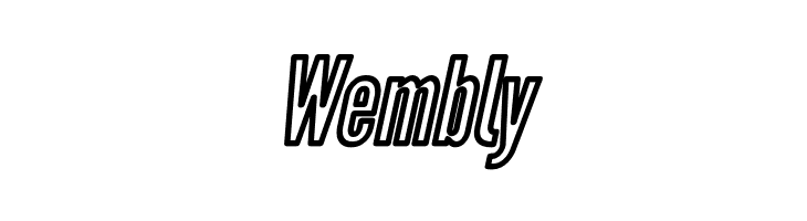 Warsaw Gothic Outline Oblique  Free Fonts Download