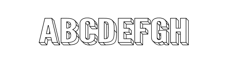 Warsaw Gothic SuperExtended 3D  Free Fonts Download