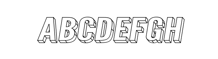 Warsaw Gothic SuperExtended Oblique 3D  Free Fonts Download