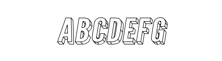 Warsaw Gothic Extended 3D Oblique  Free Fonts Download