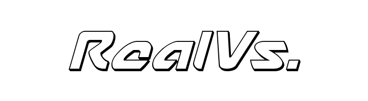 USAngel 3D Italic  Free Fonts Download