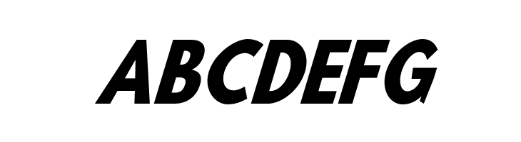 Hussar Bold SuperCondensed Oblique Three  Free Fonts Download