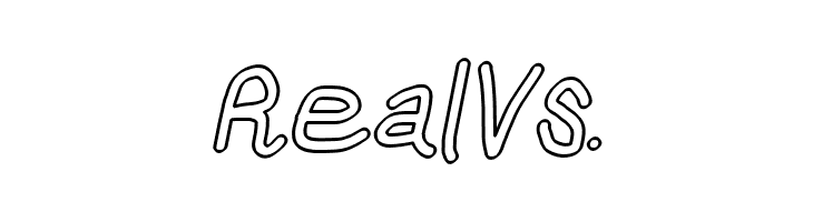 Mew? Outline Italic  Free Fonts Download
