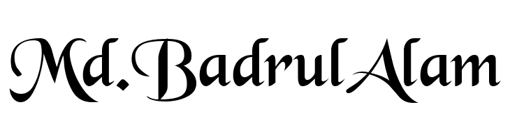 Md.BadrulAlam BlackChancery Font