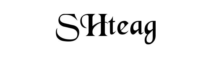 SHteag BlackChancery Font
