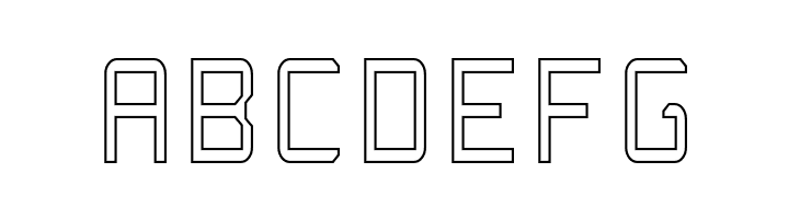 Rabbid Highway Sign Caps Narrow Outline  Free Fonts Download