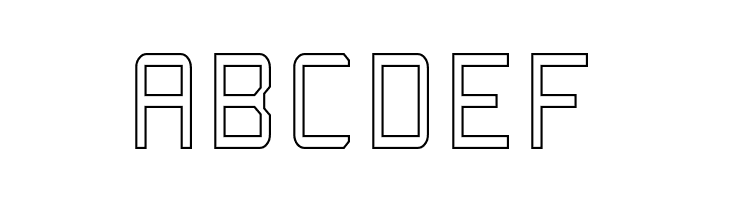 Rabbid Highway Sign Caps Narrow Outline  Free Fonts Download