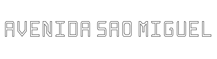 Rabbid Highway Sign Caps Narrow Outline  Free Fonts Download