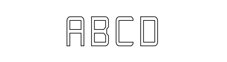 Rabbid Highway Sign Caps Narrow Outline  Free Fonts Download
