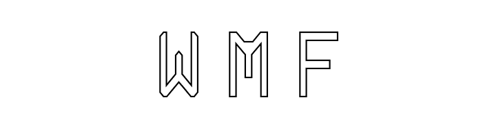Rabbid Highway Sign Caps Narrow Outline  Free Fonts Download