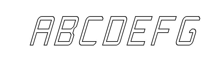 Rabbid Highway Sign Caps Narrow Outline Italic  Free Fonts Download