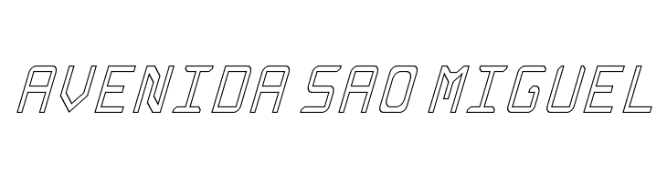 Rabbid Highway Sign Caps Narrow Outline Italic  Free Fonts Download