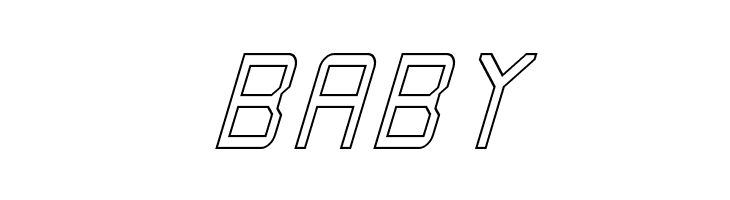 Rabbid Highway Sign Caps Narrow Outline Italic  Free Fonts Download