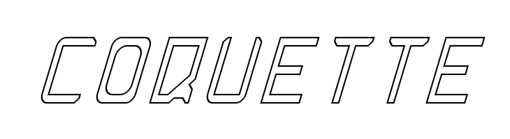 Rabbid Highway Sign Caps Narrow Outline Italic  Free Fonts Download