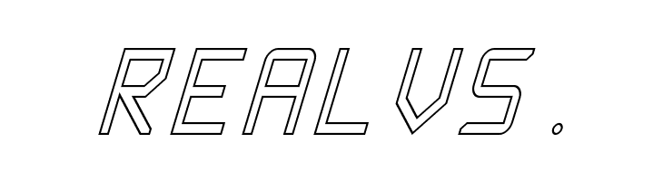 Rabbid Highway Sign Caps Narrow Outline Italic  Free Fonts Download