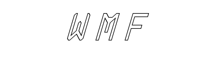 Rabbid Highway Sign Caps Narrow Outline Italic  Free Fonts Download