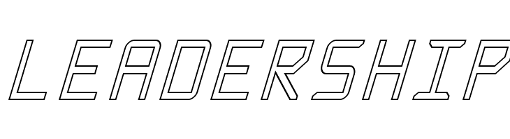 Rabbid Highway Sign Caps Narrow Outline Italic  Free Fonts Download