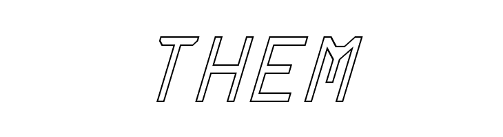 Rabbid Highway Sign Caps Narrow Outline Italic  Free Fonts Download