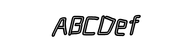 Electronic Outline Italic  Free Fonts Download