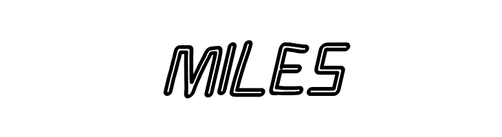 Electronic Outline Italic  Free Fonts Download