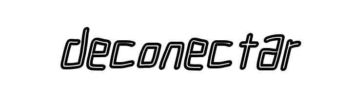 Electronic Outline Italic  Free Fonts Download