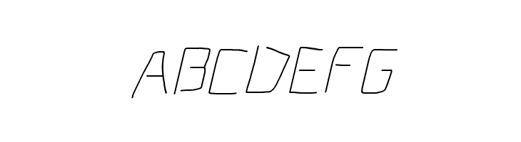 Electronic ExtraThin Italic  Free Fonts Download