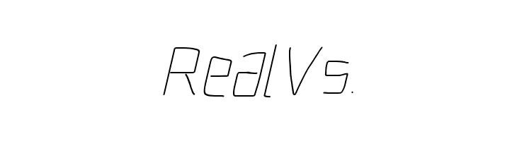 Electronic ExtraThin Italic  Free Fonts Download