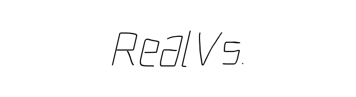 Electronic Thin Italic  Free Fonts Download