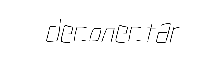 Electronic Thin Italic  Free Fonts Download