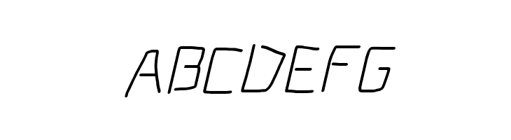 Electronic SemiLight Italic  Free Fonts Download