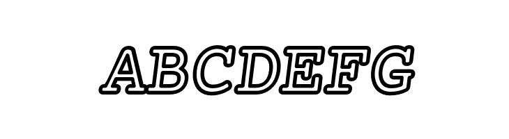Mechanical Bold Outline Oblique  Free Fonts Download