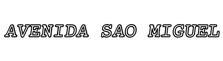 Mechanical Bold Outline Oblique  Free Fonts Download