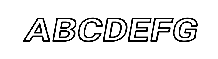 Asimov Extra Wide Outline Italic  Free Fonts Download