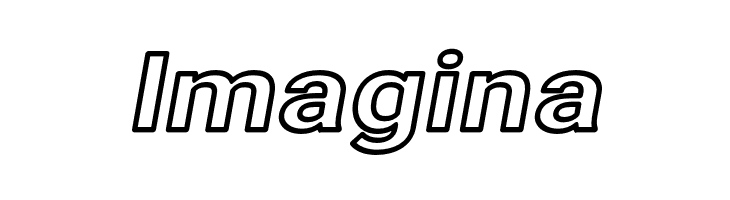 Asimov Extra Wide Outline Italic  Free Fonts Download