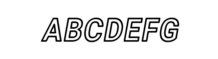 Asimov Narrow Outline Italic  Free Fonts Download