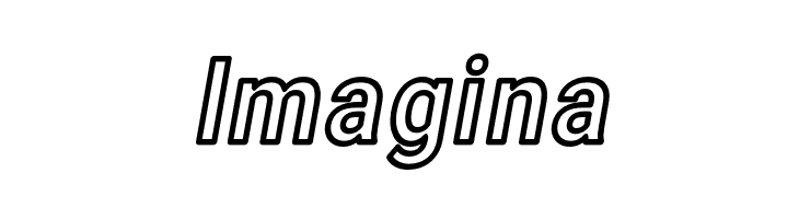 Asimov Narrow Outline Italic  Free Fonts Download