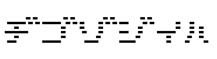 D3 DigiBitMapism Katakana Thin  Free Fonts Download