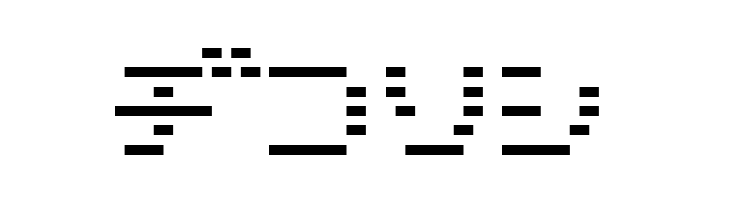 D3 DigiBitMapism Katakana Thin  Free Fonts Download