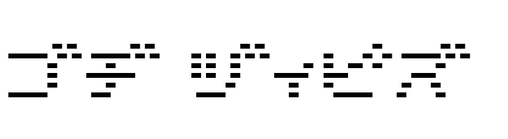 D3 DigiBitMapism Katakana Thin  Free Fonts Download